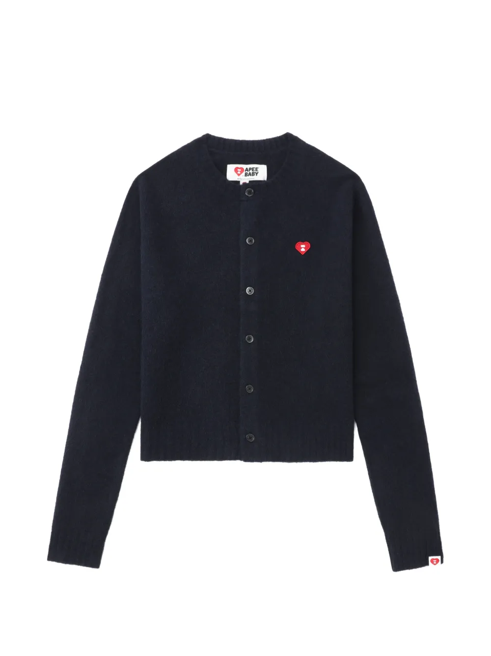 A BATHING APE® cardigan boutonné à écusson cœur - Bleu