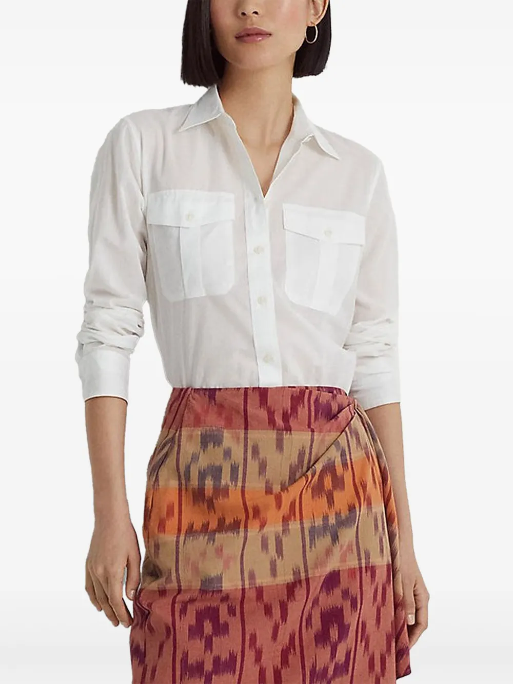 Lauren Ralph Lauren chemise Kosulja à poche poitrine - Blanc