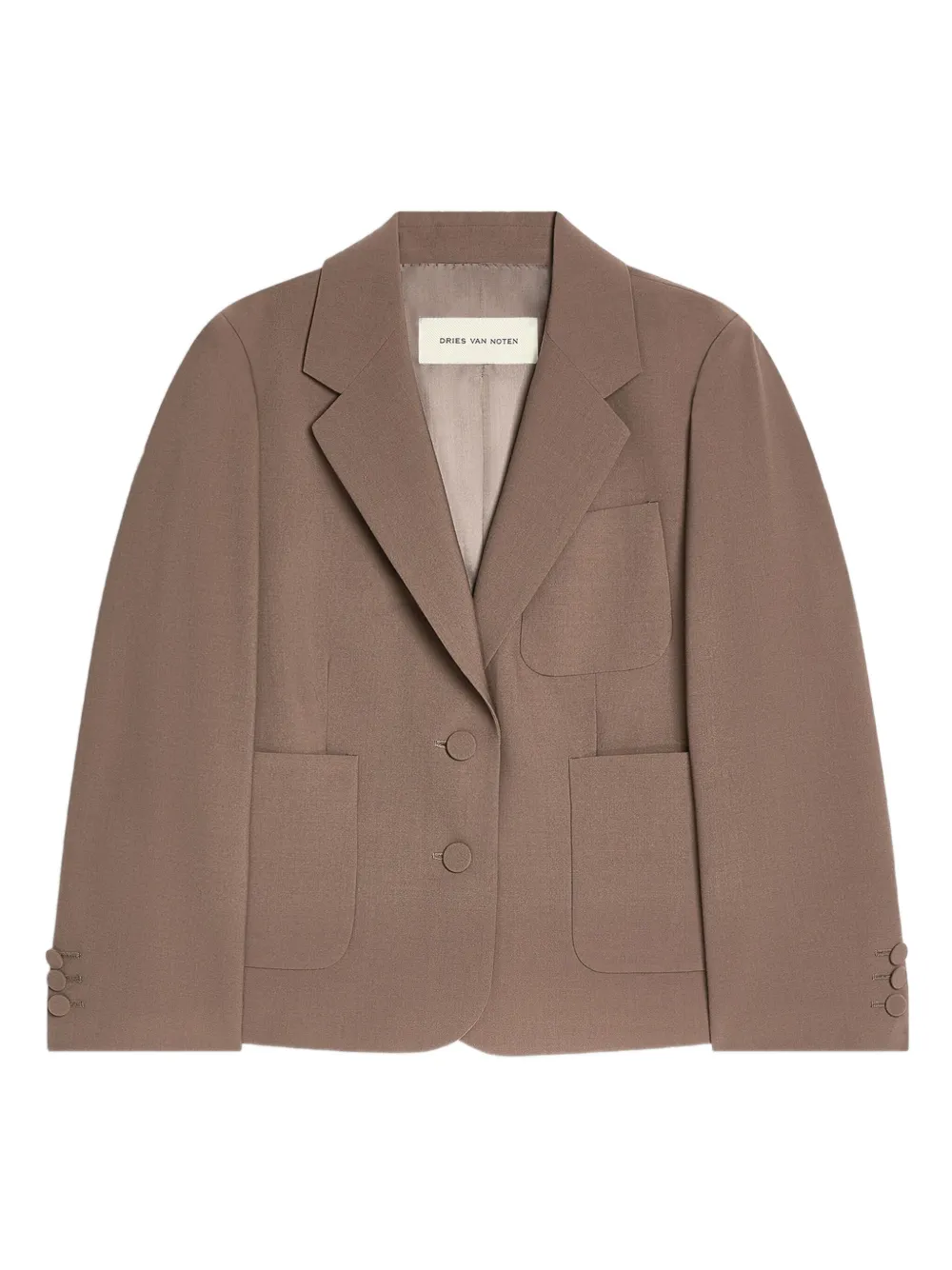 DRIES VAN NOTEN blazer à poche plaquée - Marron
