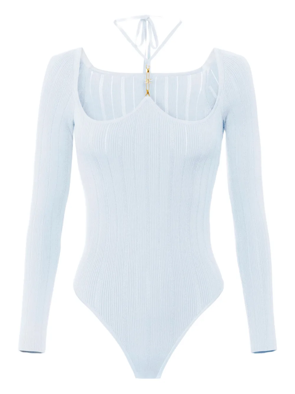 Elisabetta Franchi body côtelé - Blanc