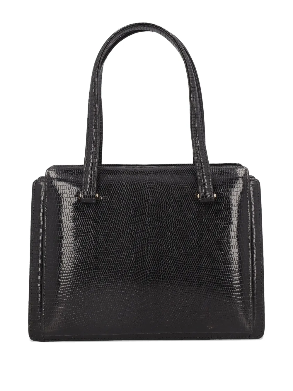 Vintage sac à main en cuir - Noir