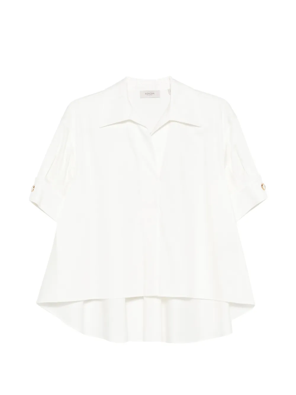 Agnona blouse à col pointu - Blanc