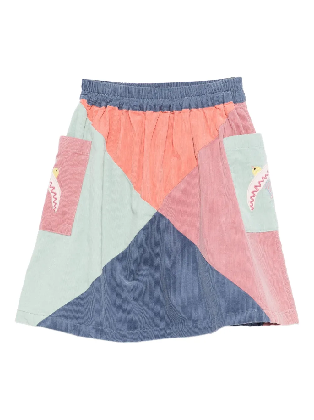 Stella McCartney Kids jupe à design patchwork - Bleu