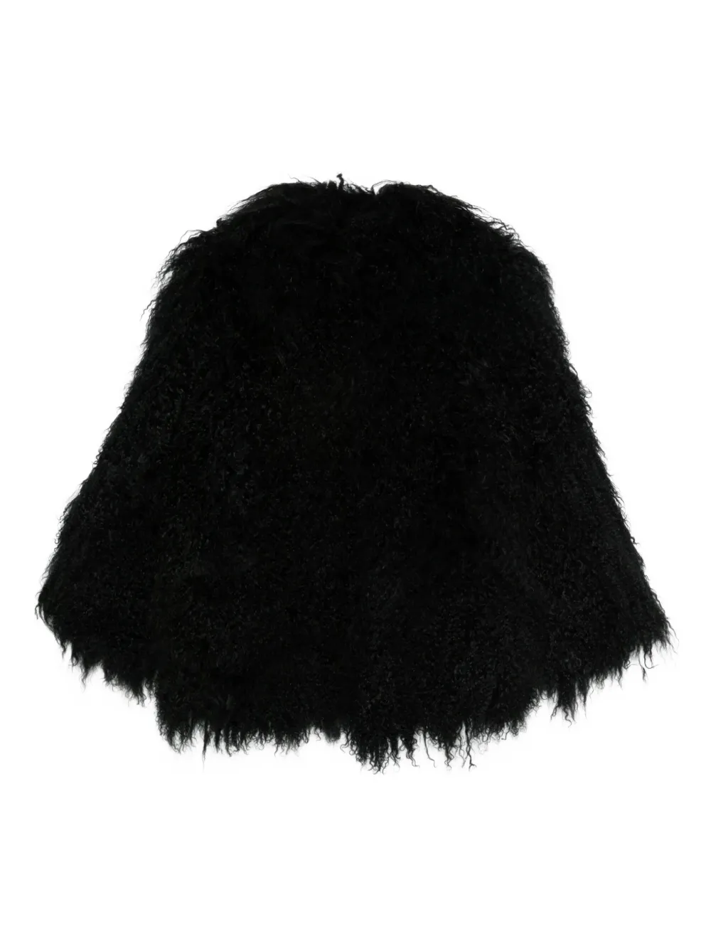 Isaac Sellam Experience manteau en peau lainée - Noir