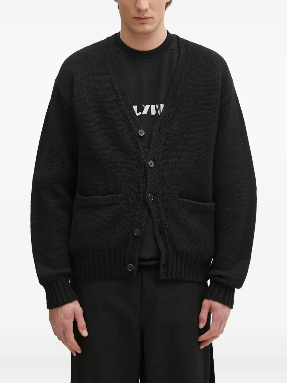 WACKO MARIA cardigan en laine - Noir