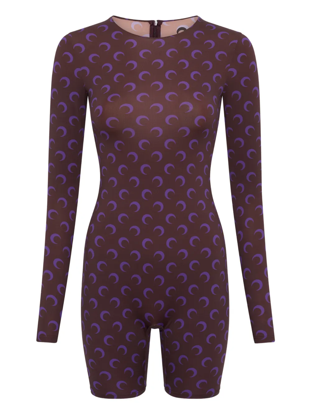 Marine Serre combishort à imprimé lune - Violet