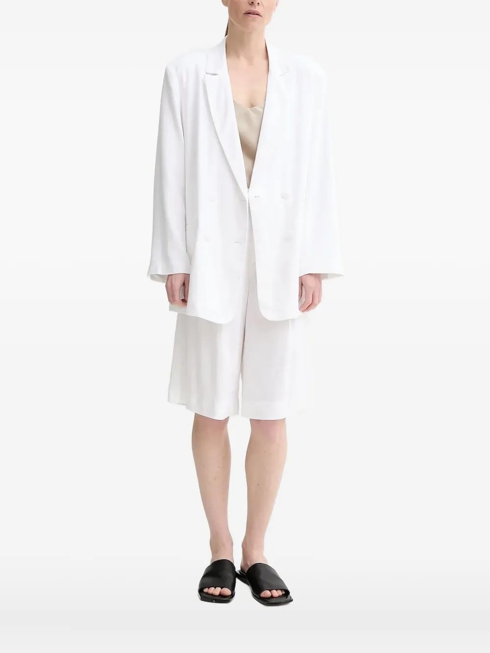 Gestuz blazer à boutonnière croisée - Blanc