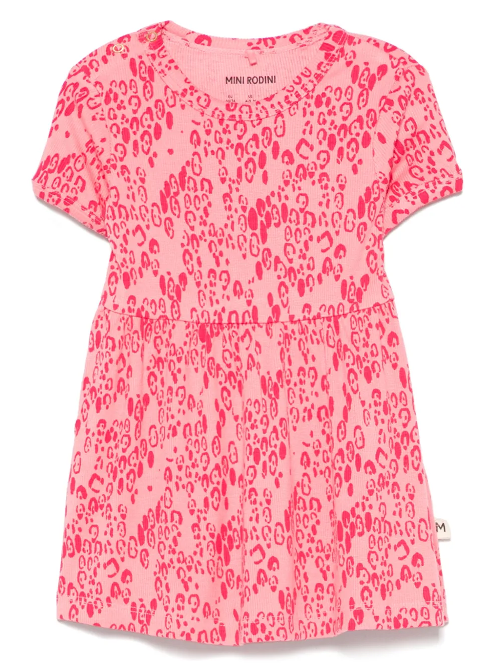 Mini Rodini robe à imprimé abstrait - Rose