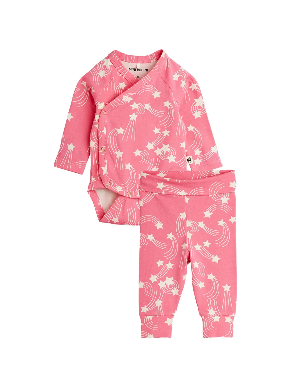 Mini Rodini ensemble haut-pantalon à étoiles imprimées - Rose