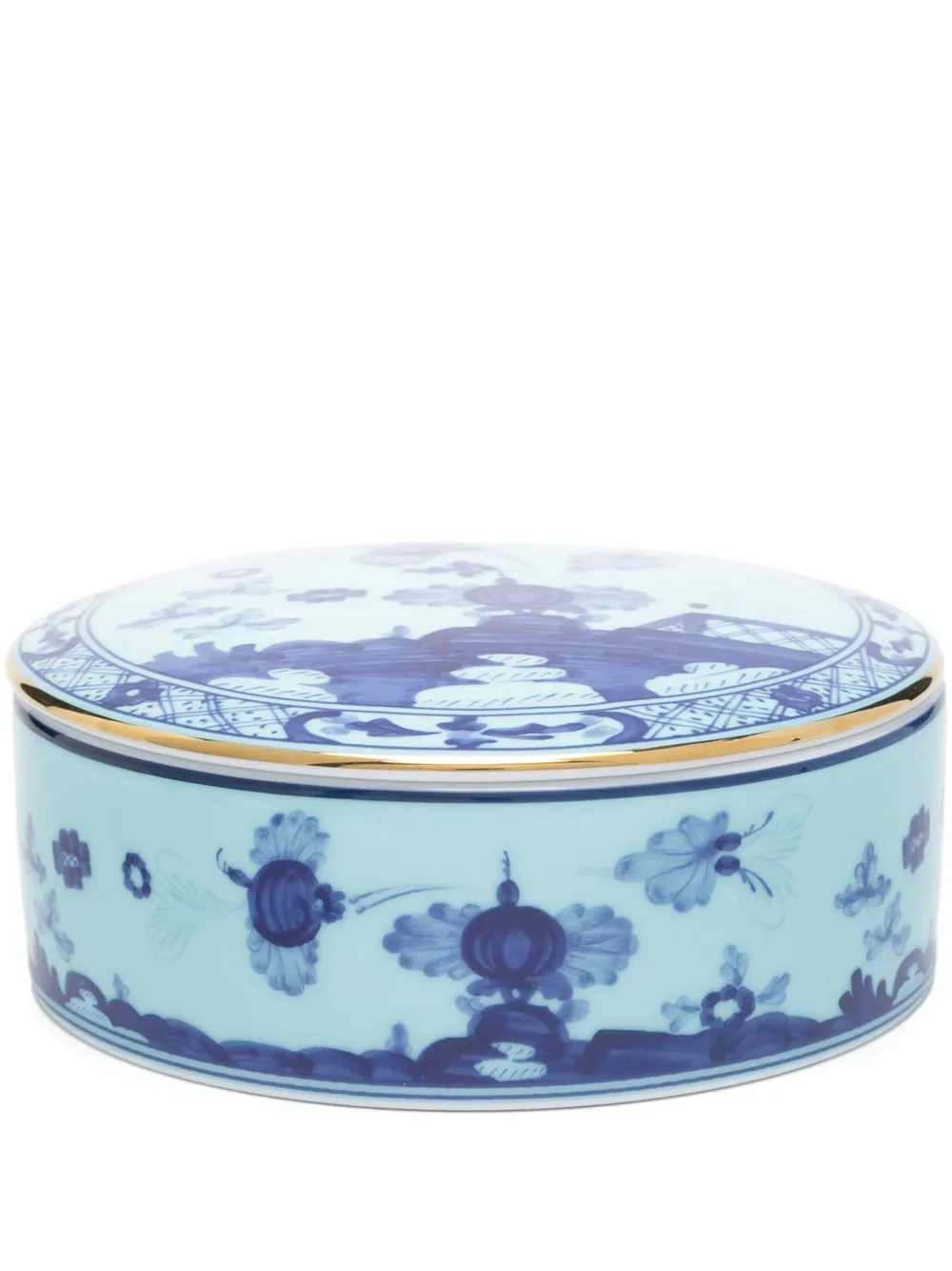 GINORI 1735 boîte à bijoux en porcelaine (13 cm) - Bleu