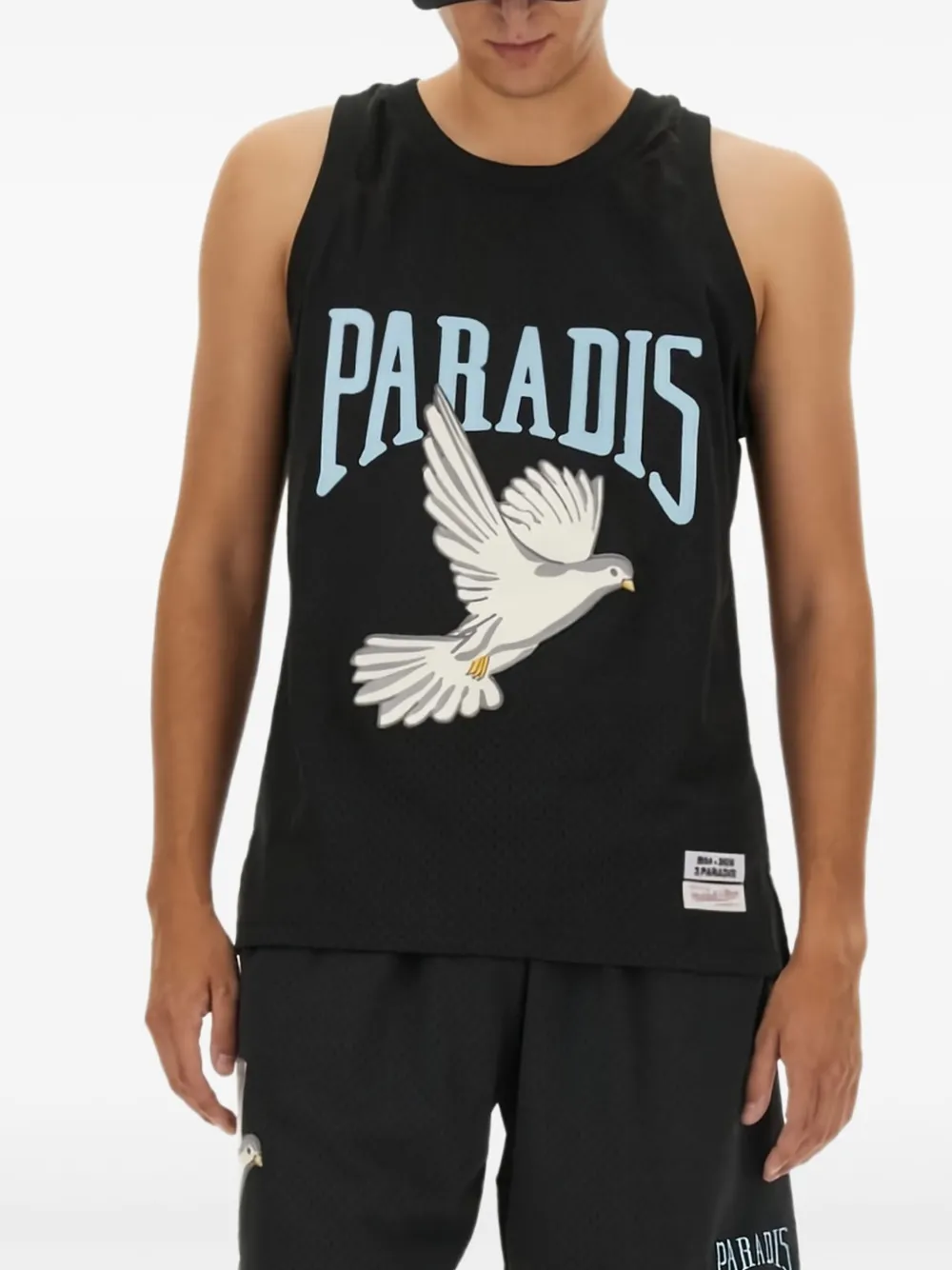 3PARADIS débardeur à logo imprimé - Noir