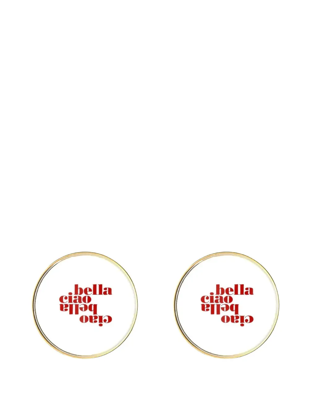 Bitossi Home lot de deux assiettes Ciao Bella - Blanc