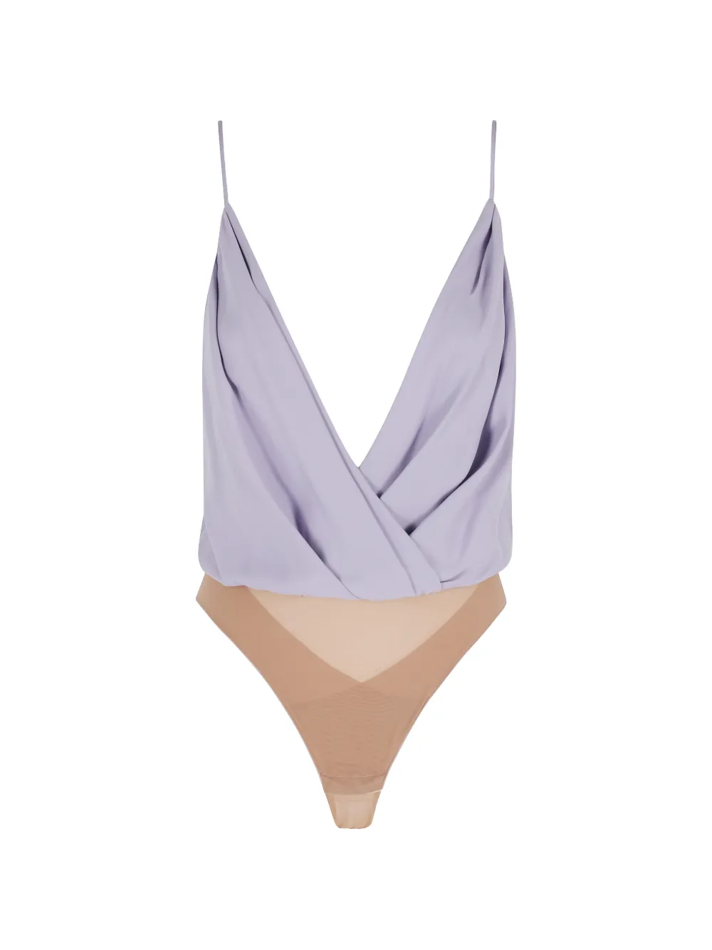 Elisabetta Franchi body Georgette drapé - Violet