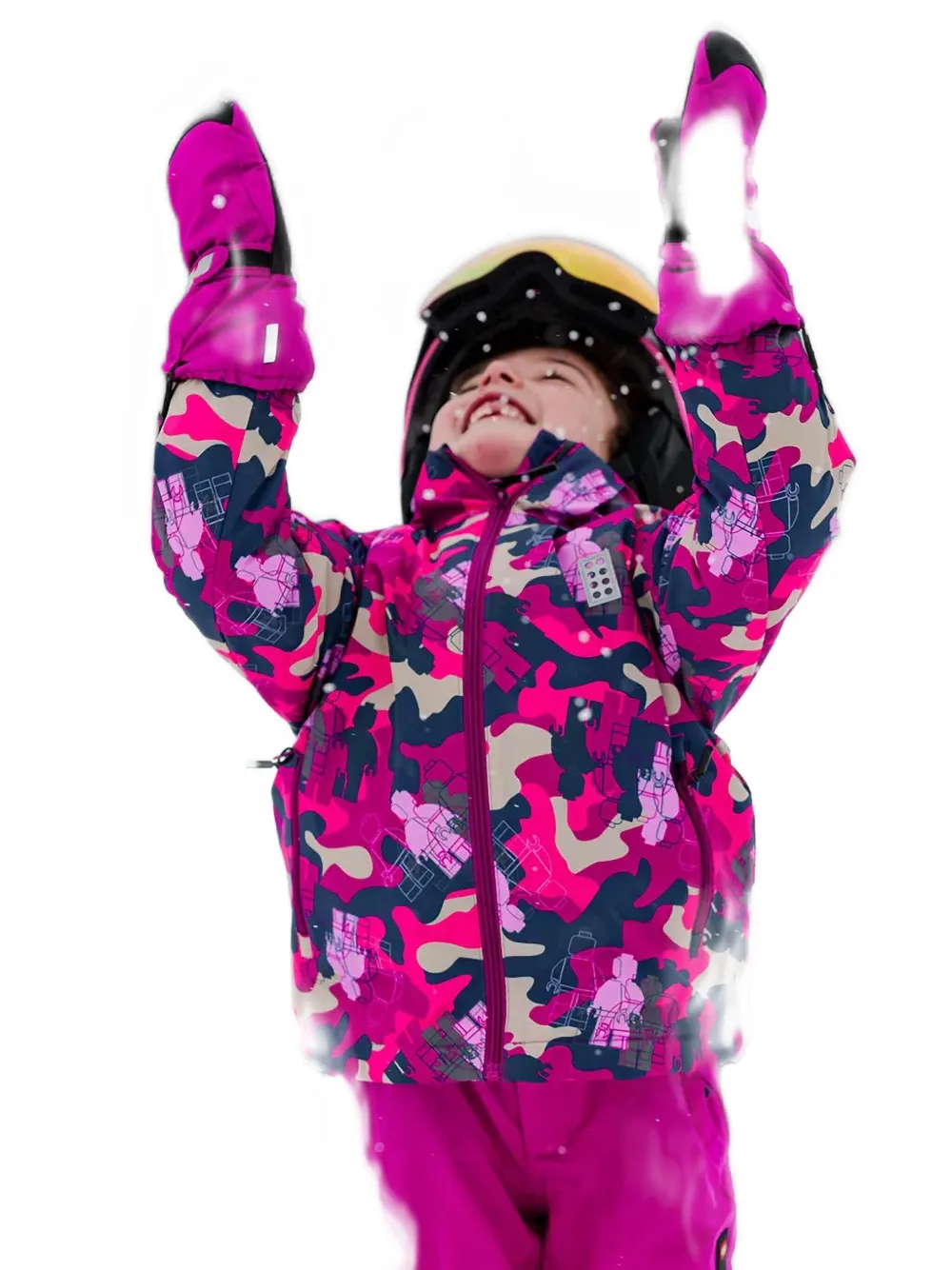 Lego veste à motif camouflage - Rose