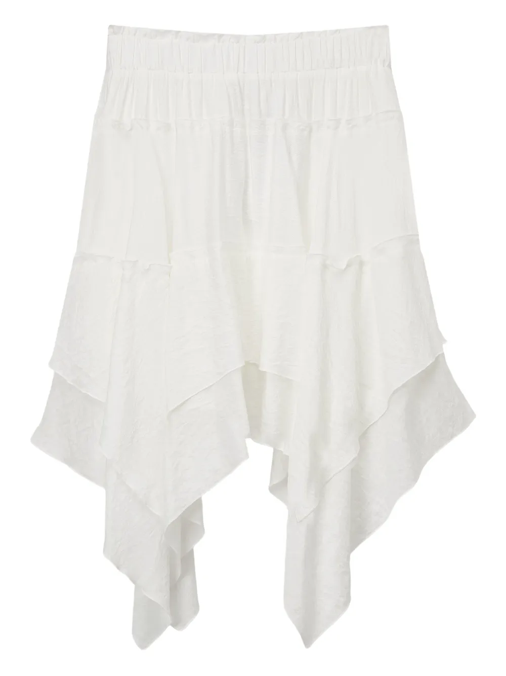 b+ab jupe asymétrique à volants superposés - Blanc