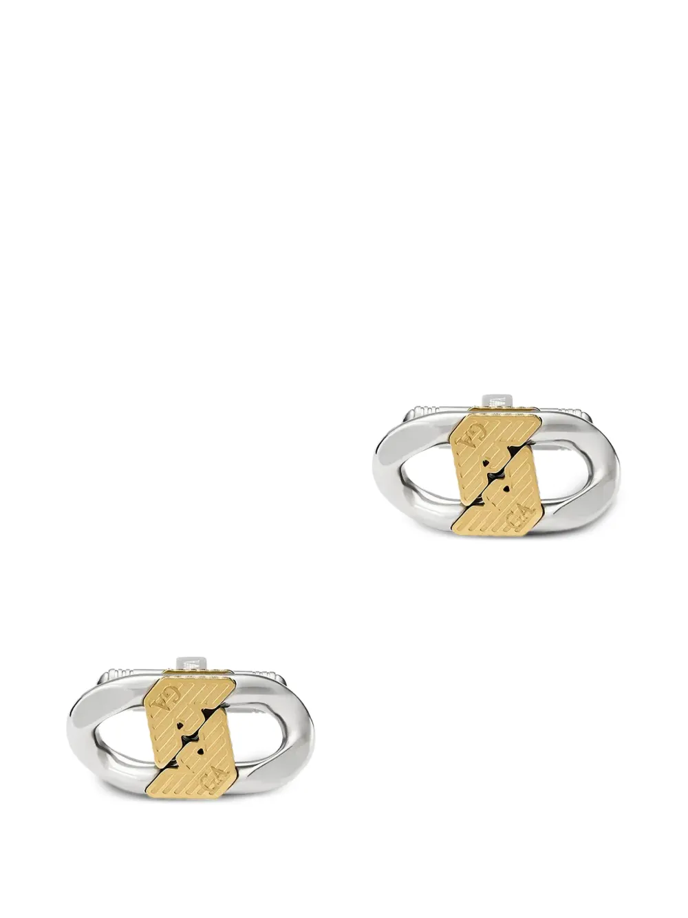 Emporio Armani boutons de manchette à logo - Argent
