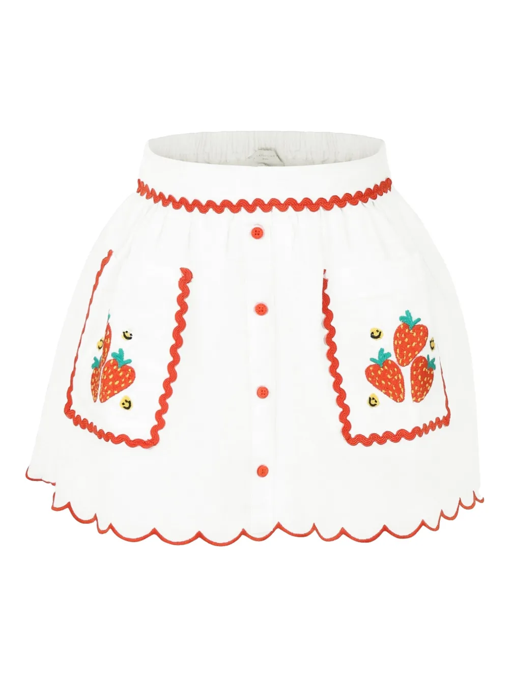 Stella McCartney Kids minijupe à broderies - Blanc