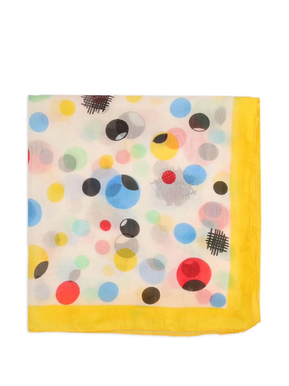 Vintage foulard à imprimé abstrait - Tons neutres