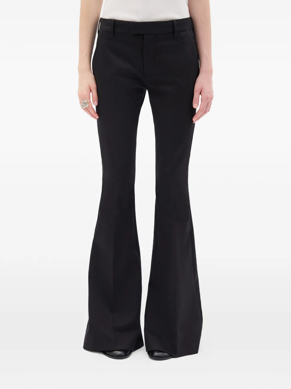 Ann Demeulemeester pantalon en serge - Noir