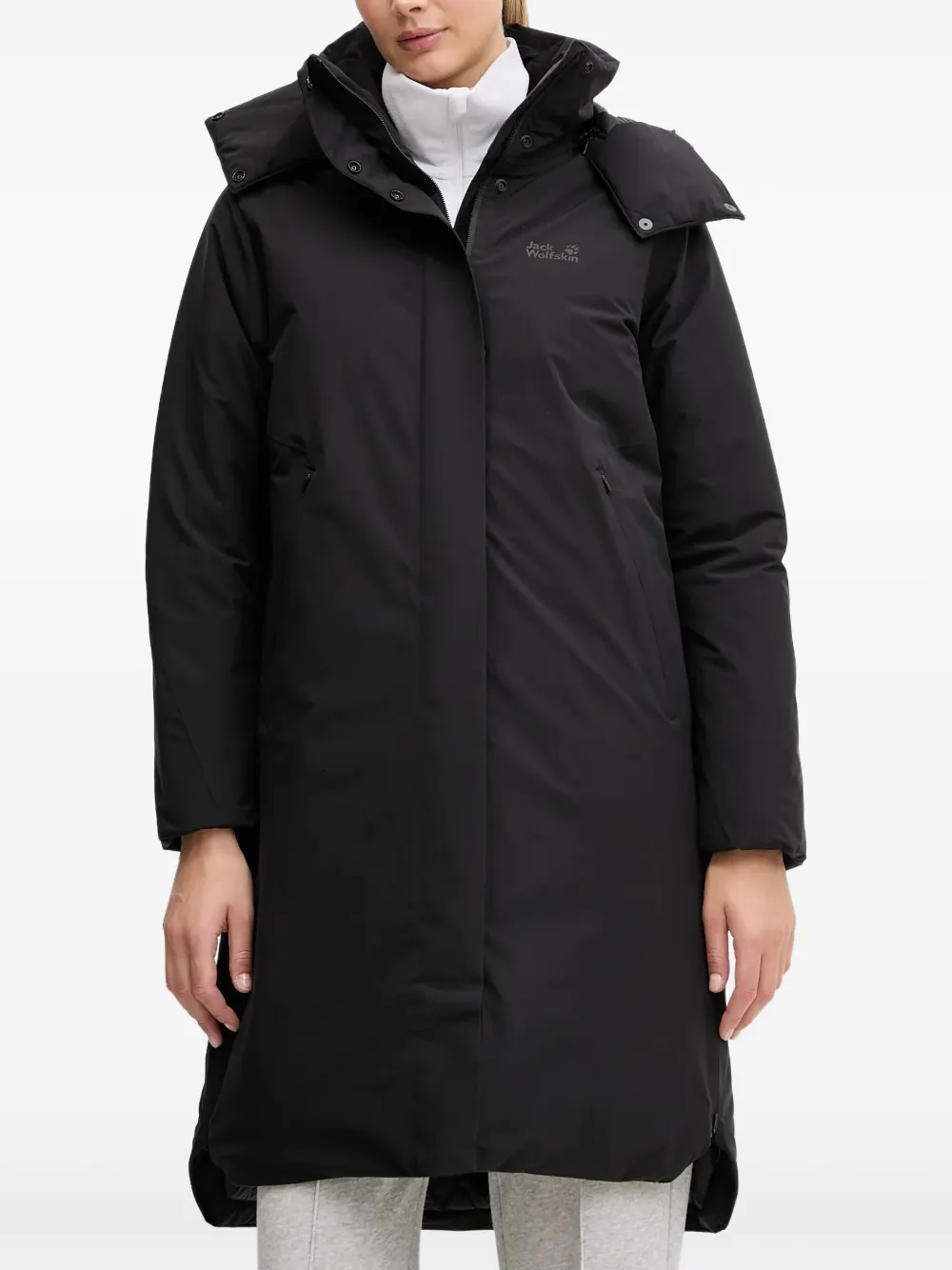 JACK WOLFSKIN veste zippée à capuche - Noir