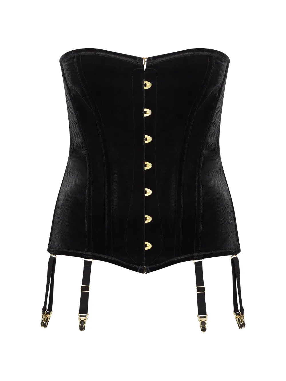 Maison Close bustier à porte-jarretelles Rococo x Scandale - Noir