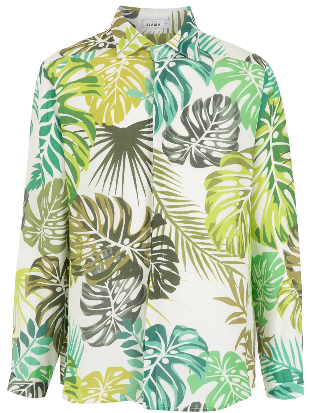Amir Slama chemise à imprimé feuillage - Blanc