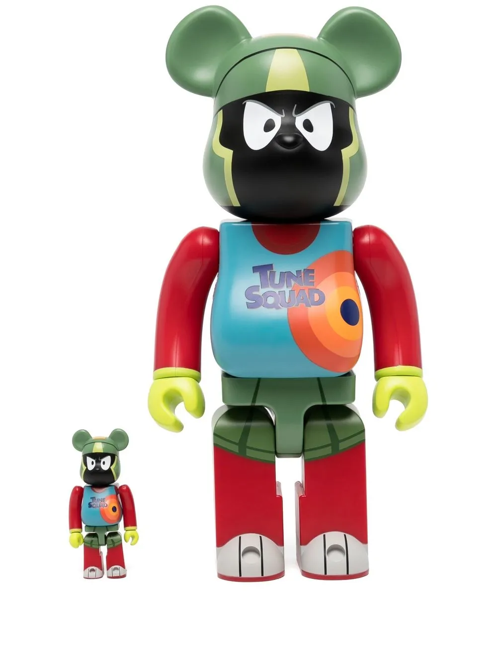 MEDICOM TOY lot de deux figurines x Space Jam Marvin le Martien BE@RBRICK 100 % + 400 % - Multicolore