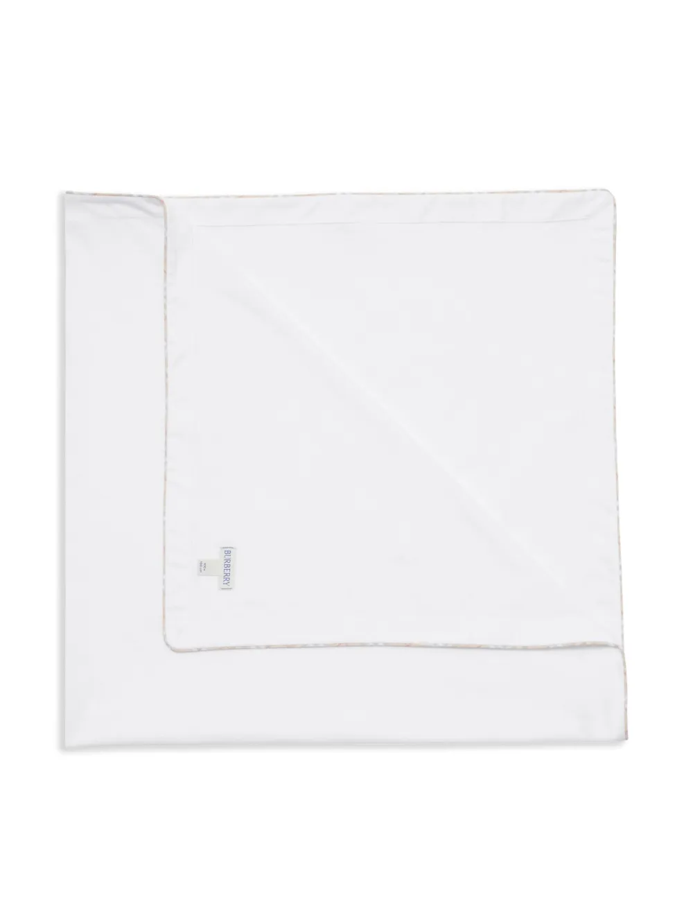 Burberry Kids couverture à carreaux - Blanc