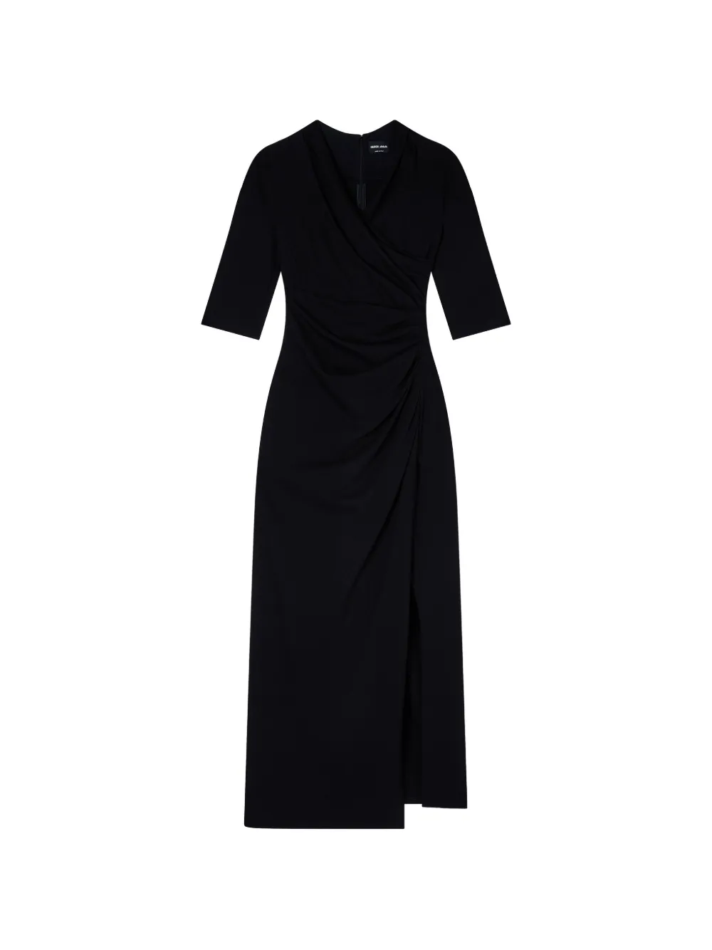 Giorgio Armani robe à col v - Noir