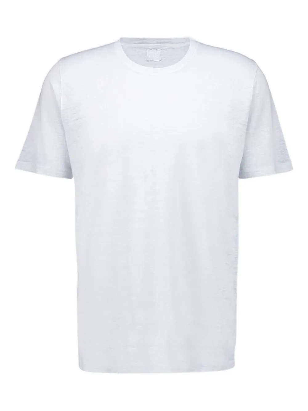 120% Lino t-shirt en lin à col rond - Blanc