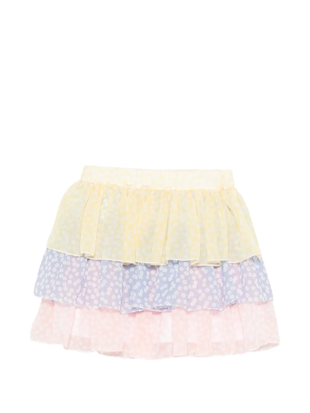 Stella McCartney Kids jupe mi-longue à fleurs - Jaune