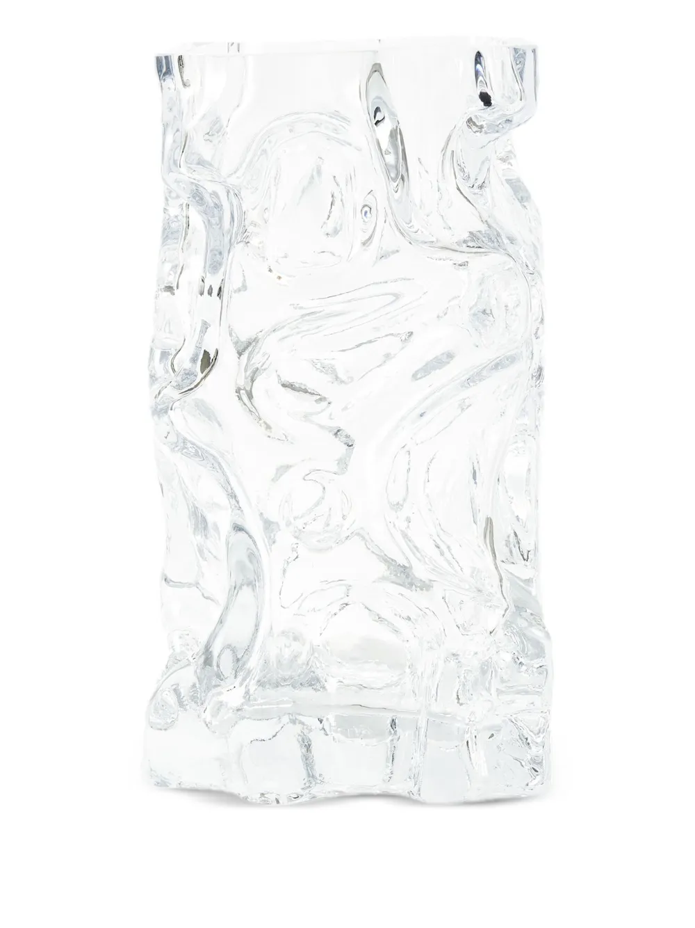 POLSPOTTEN vase sculptural en verre clair - Blanc