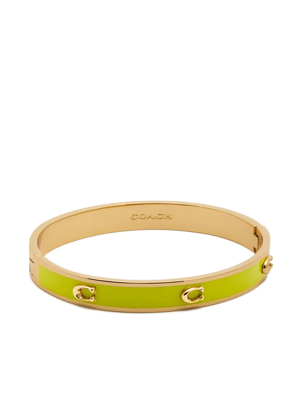 Coach bracelet émaillé à charnière - Or