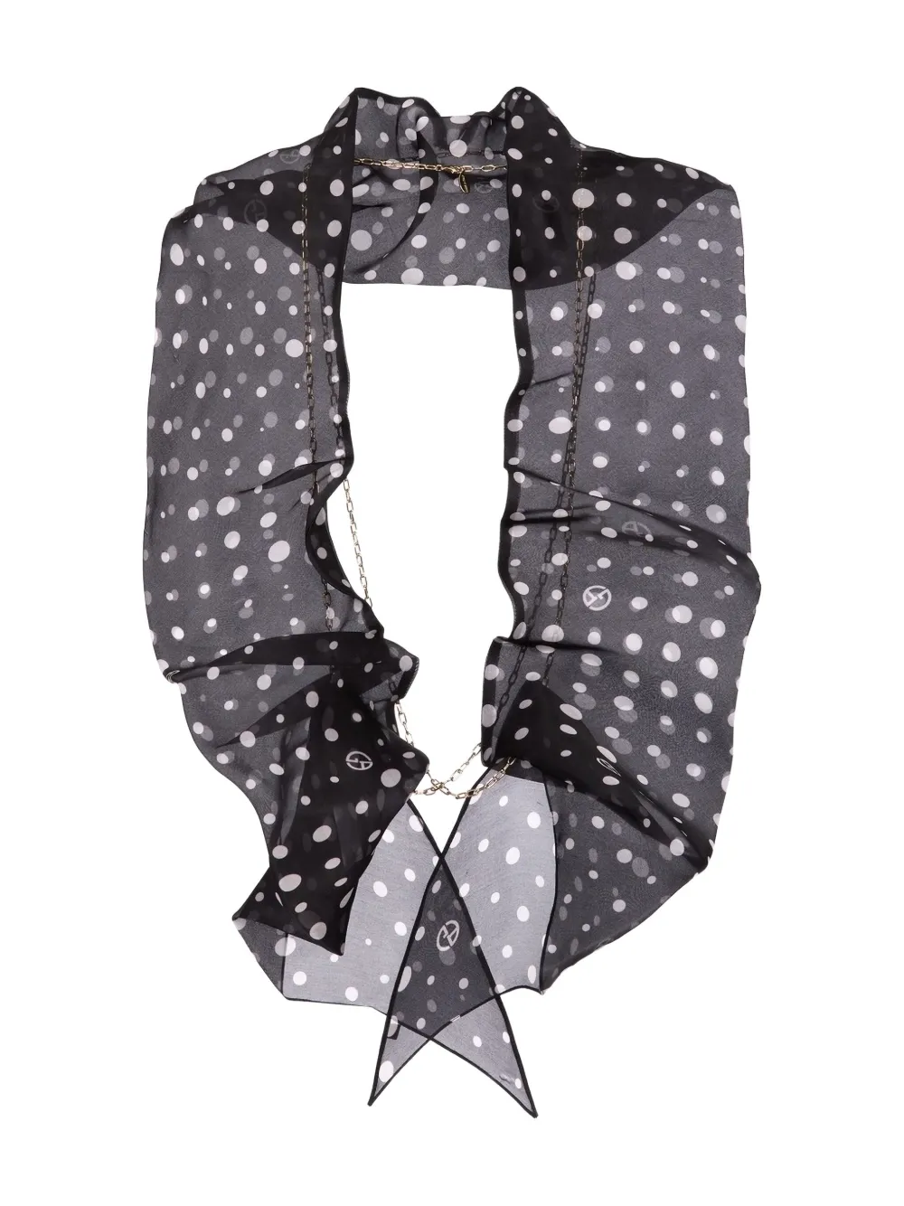 Giorgio Armani foulard à pois - Noir