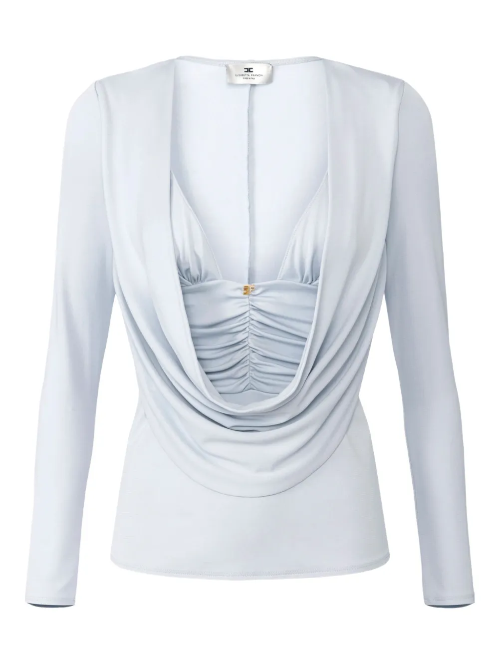 Elisabetta Franchi blouse à détails drapés - Bleu