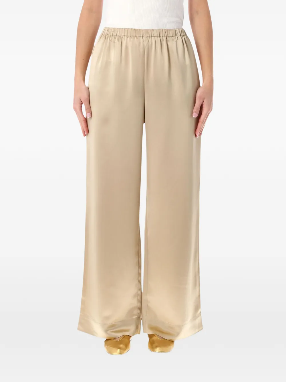 By Malene Birger pantalon Cabello en satin - Tons neutres