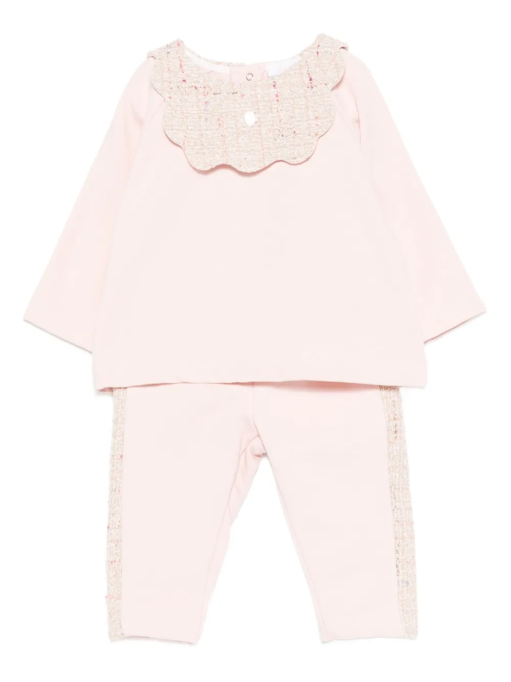 Patachou lot de deux pantalons à détails en tweed - Rose