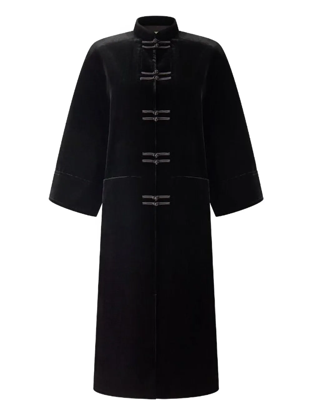 Shanghai Tang manteau à effet velours - Noir