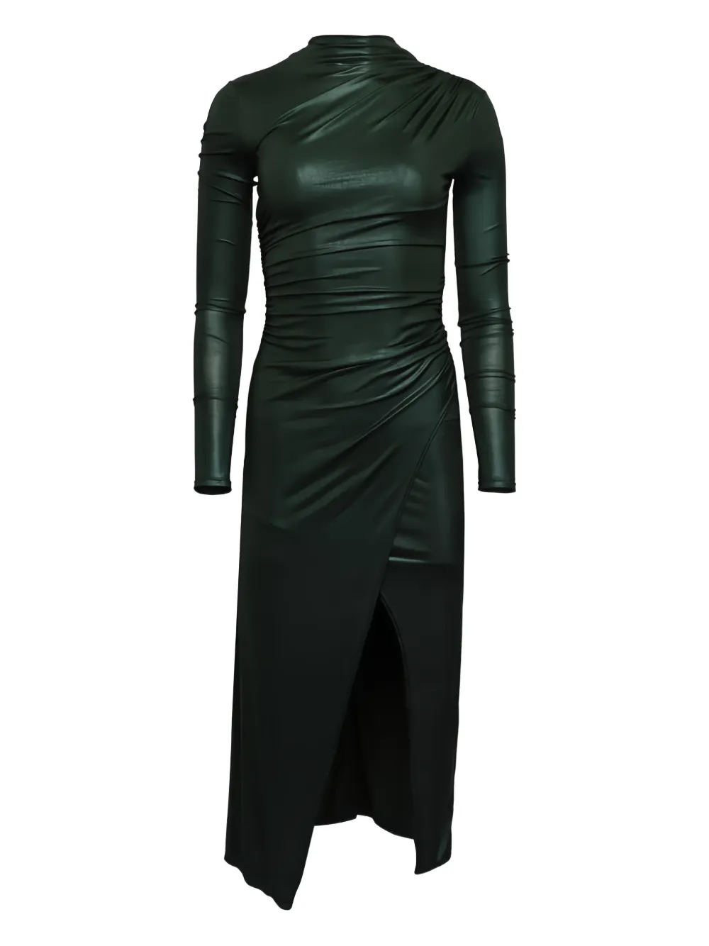 LAPOINTE robe mi-longue à col drapé - Vert