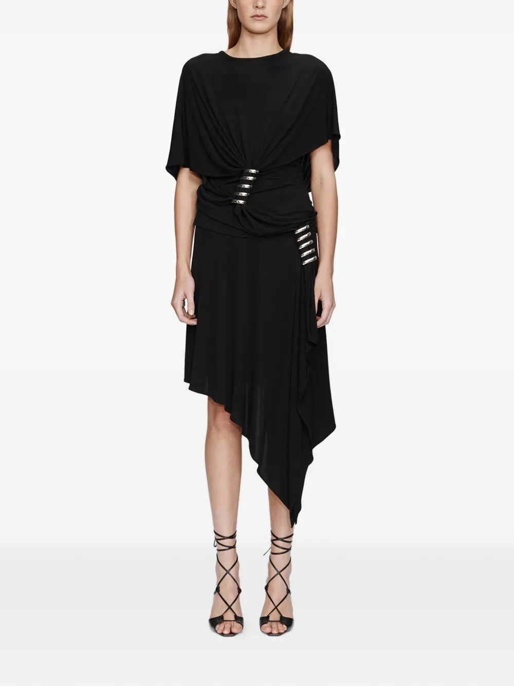 Christopher Esber jupe mi-longue à ornements - Noir