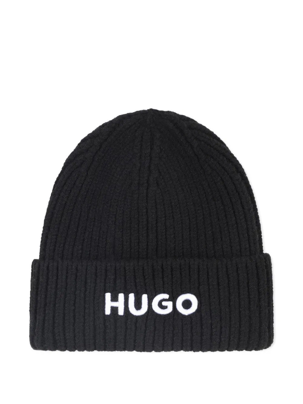 HUGO KIDS bonnet à logo brodé - Noir