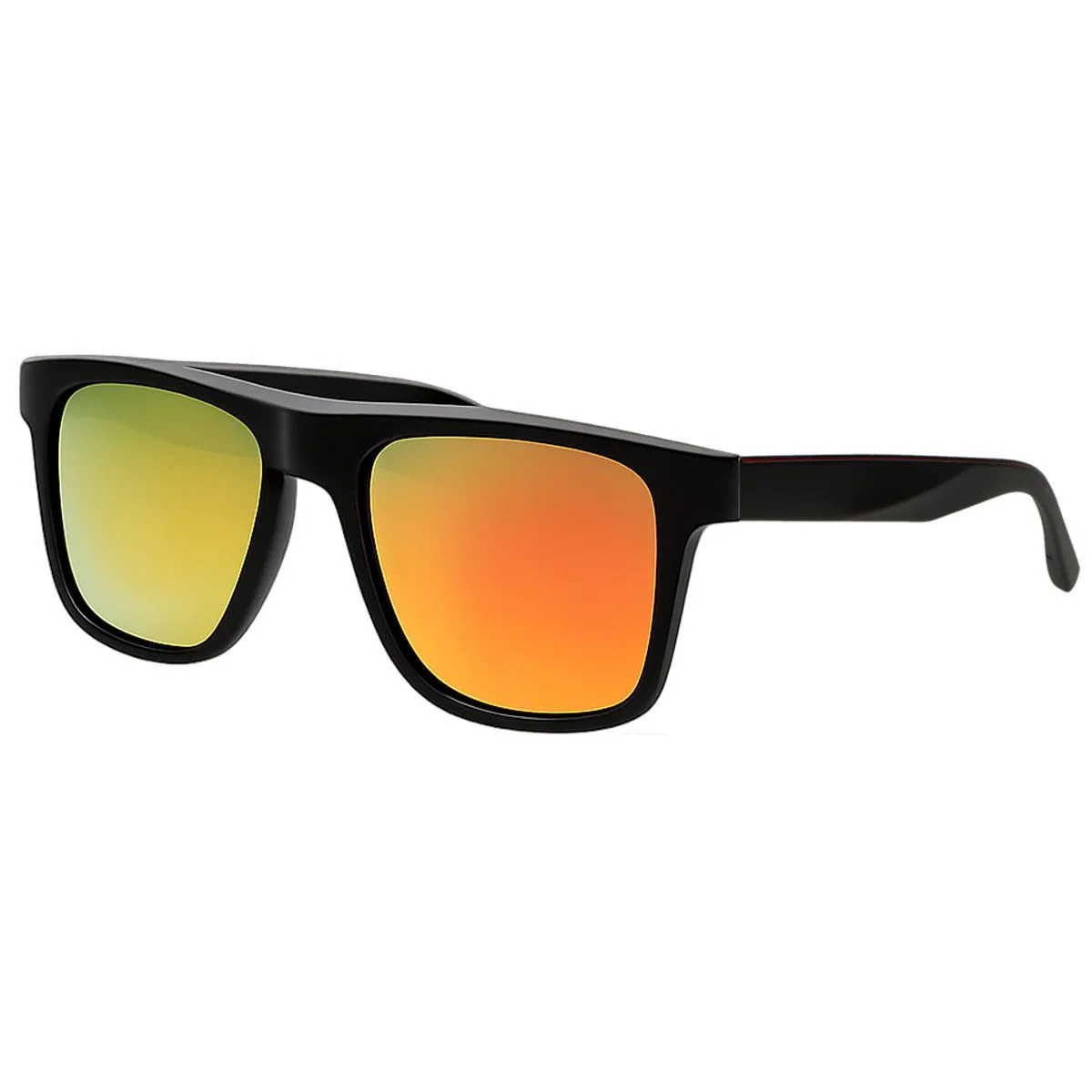 Spectrum polarized zonnebril vierkant mat zwart oranje heren