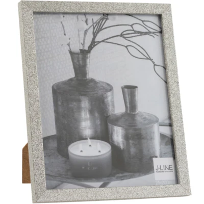J-Line fotolijst glitter zilverkleurig 20 x 25 cm | 12 stuks