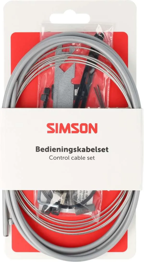 Simson versnellingskabelset shimano nexus 4/7/8 grijs rvs