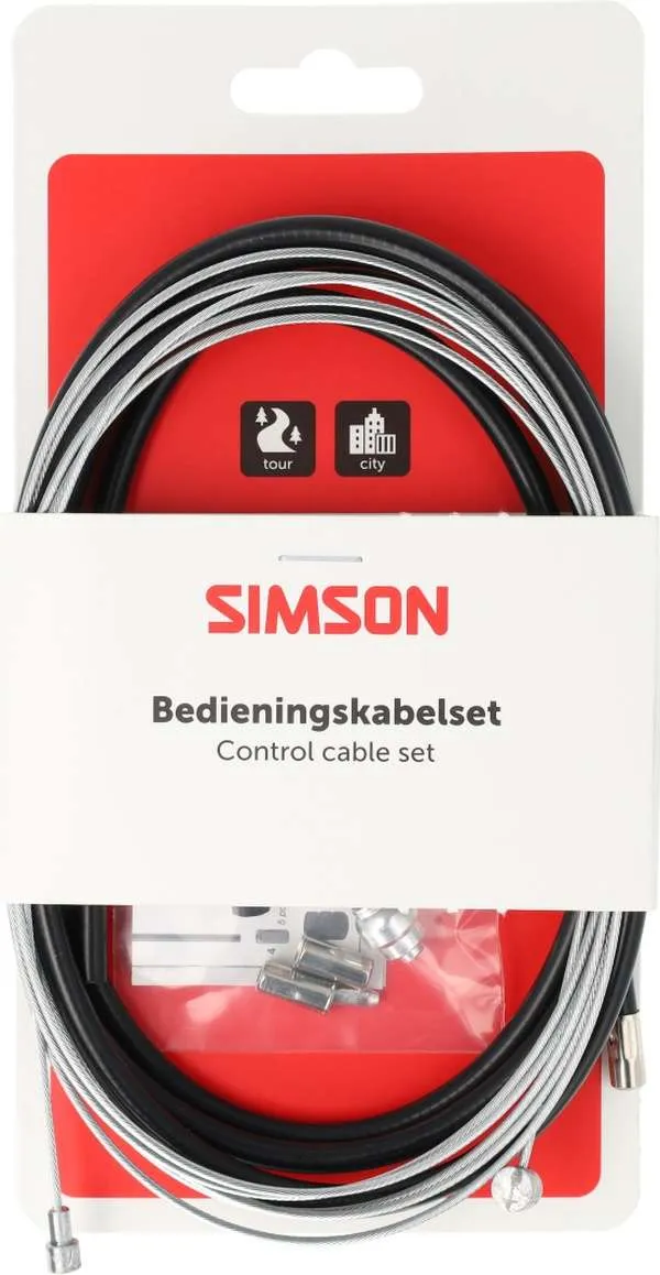 Simson remkabelset compleet universeel zwart