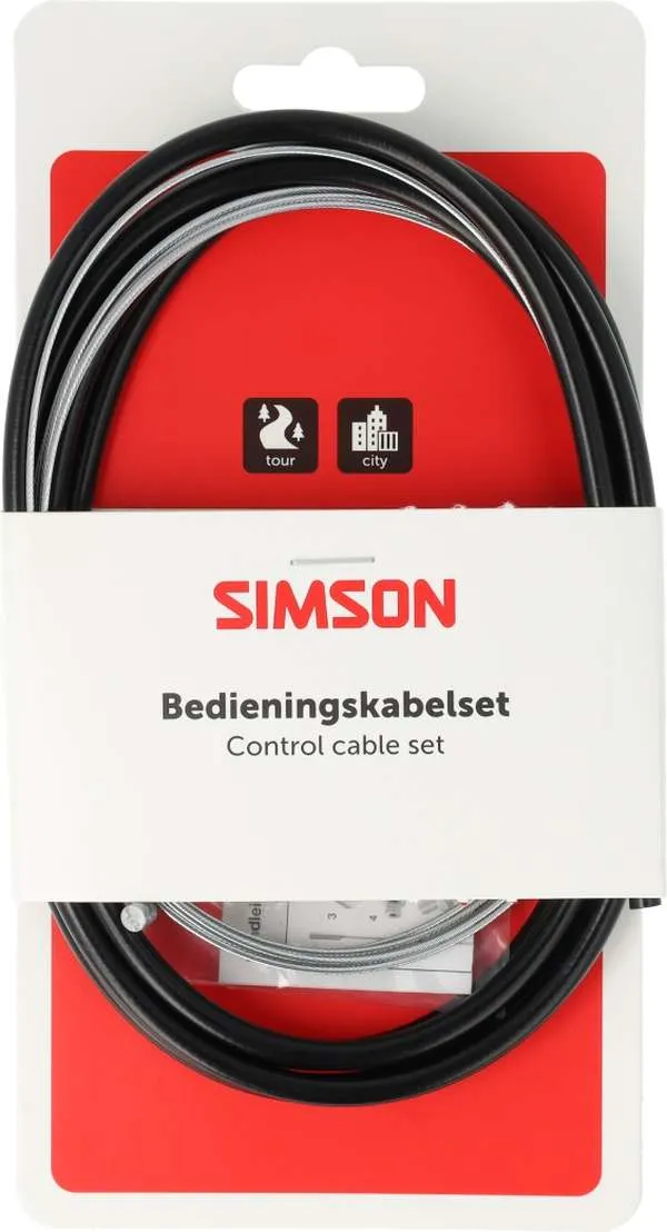 Simson versnellingskabelset compleet s.a. / gazelle zwart