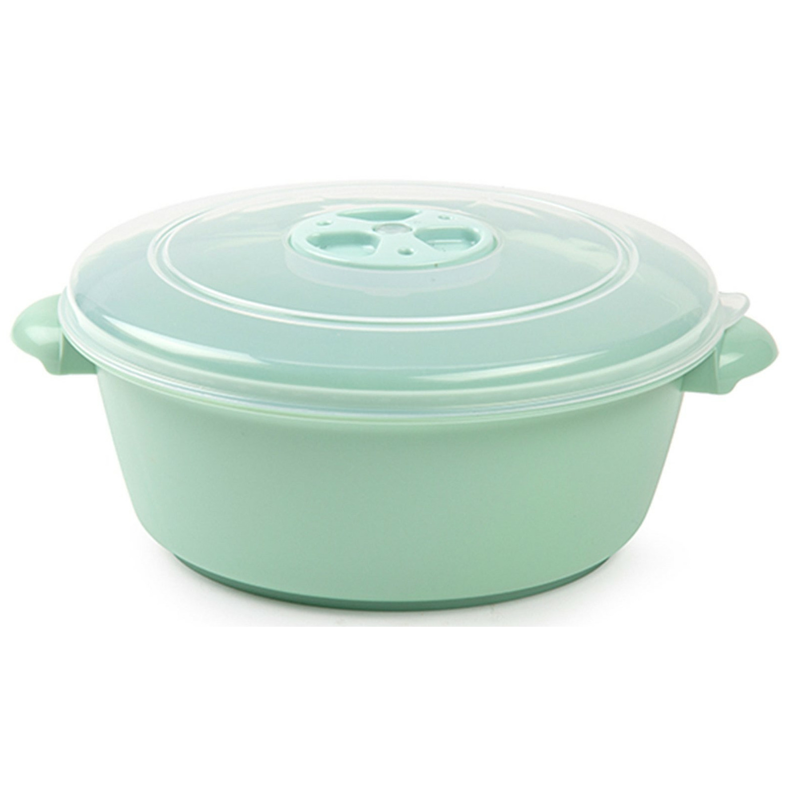 PlasticForte Magnetronschaal met deksel/ventiel - 1L - lichtgroen -