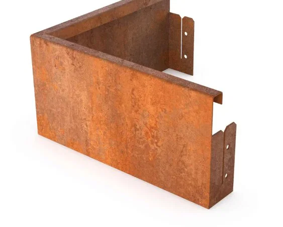 Cortenedge Binnenhoekstuk Vlak 300 x 300 x 150 Dikte: 3 mm Cortenstaal Geroba - Geroba