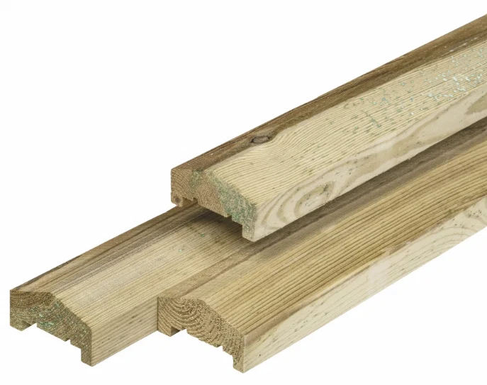 Minimale besteding! Grenen afdekkap met sponning 3,5x8,5x180 cm Betonschutting Constructie Gardenlux - Gardenlux