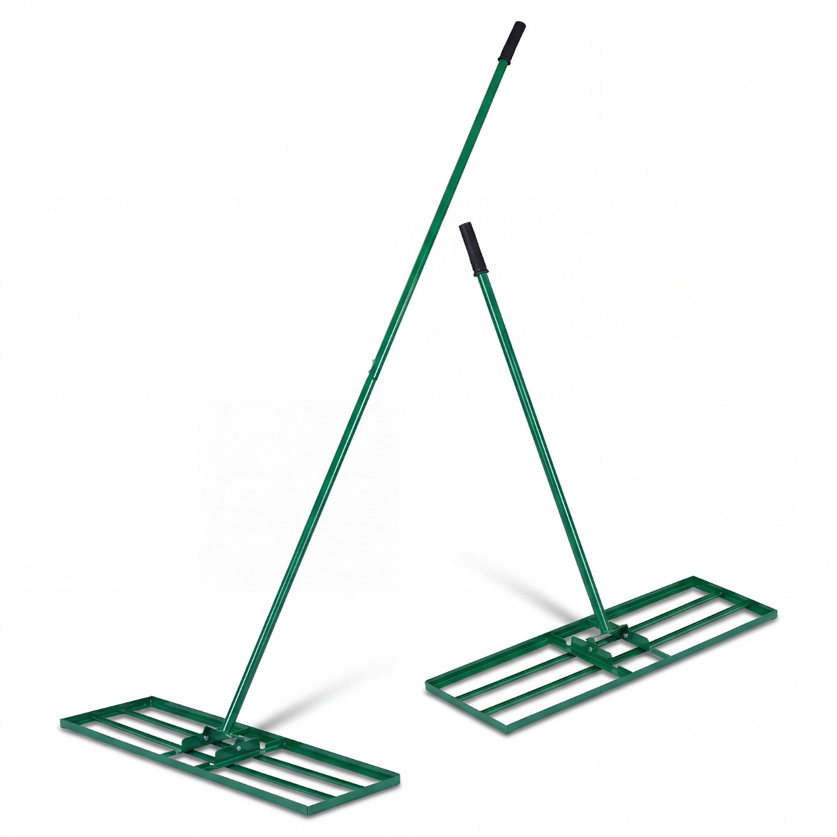 Gazonhark Metalen Gazonrakel met Ergonomische Handgreep Nivellering van Zandbodem voor Tuin Golfbaan Groen